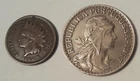 1908 Indian Cent + 1957 Portugal Escudo.  Five Pics.  FREE SHIPPING