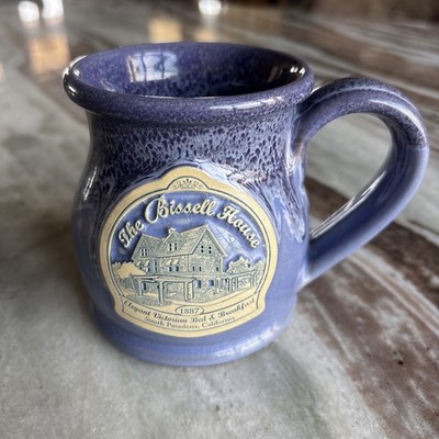 Deneen Pottery Coffee Mug The Bissell House B&B Pasadena CA Purple 2015 Tea Cup