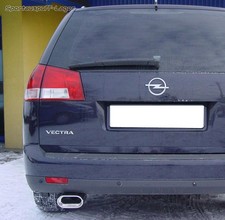 Ulter Sportauspuff Opel VECTRA C Kombi ab 09/2002 145x75mm flachoval eingeroll