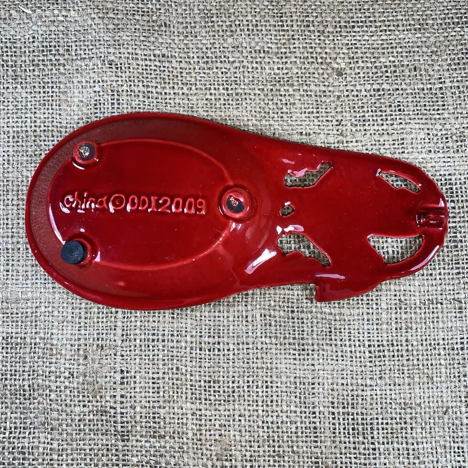 Cast Iron Spoon Rest Red Rooster Kitchen Decor Hang Or Counter Farmhouse Country - Image 4 of 4