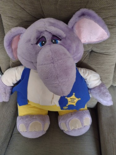 Vintage Thorpe Park Ranger Elefant Plüschtier 1989. Selten. Große