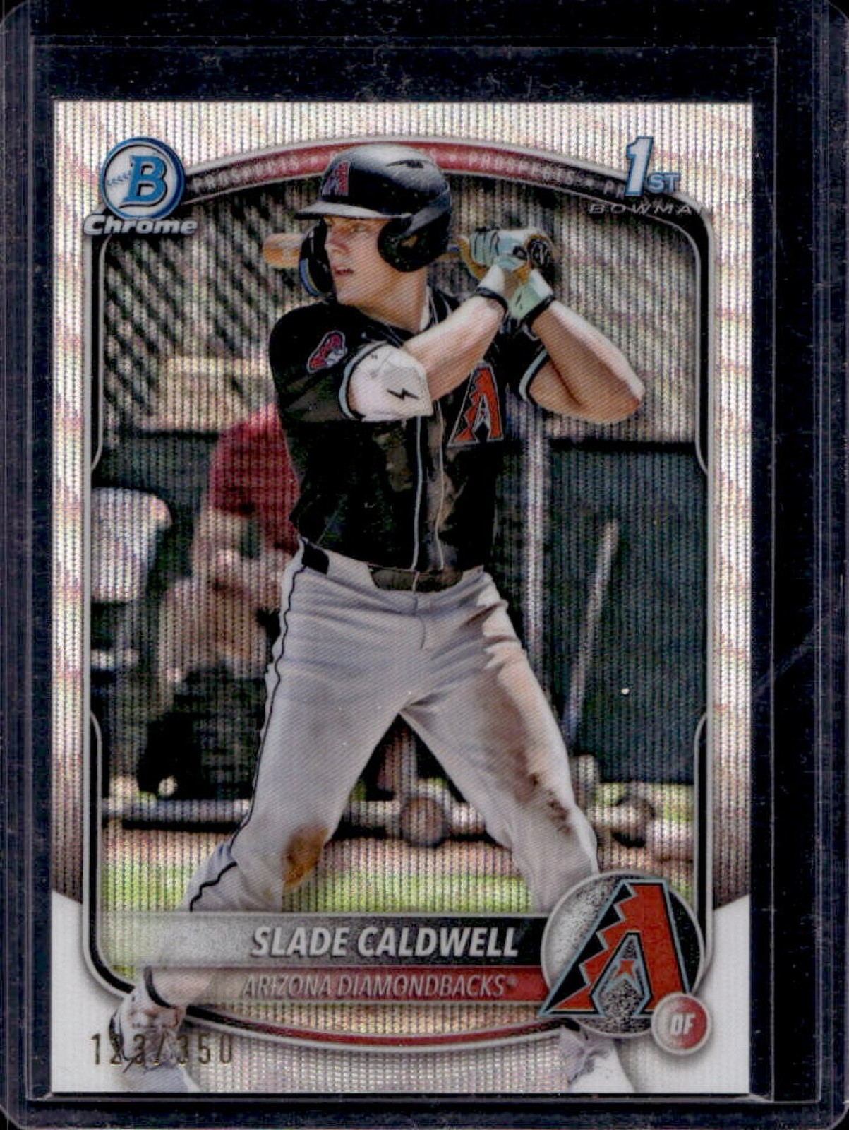 2025 Bowman Slade Caldwell Chrome Wave Refractor 1st #123/350