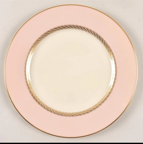 Lenox Caribbee Dinner Plate 301124 Pink With Gold Trim Vintage