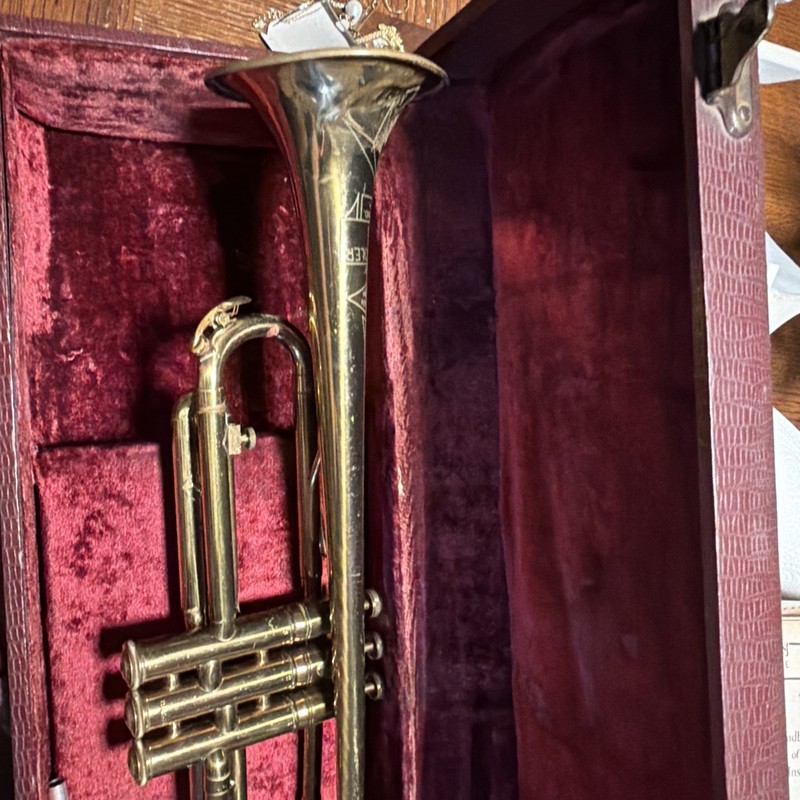 Vintage American Triumph Trumpet #84584 Harry Pedler & Sons Elkhart IN w/ Case