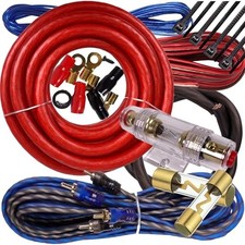 Complete 2500W Gravity 4 Gauge Amplifier Installation Wiring Kit Amp Pk2 4 Ga
