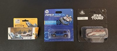 Disney Parks Test Track and Star Tours Diecast Vehicles NIB World Disneyland