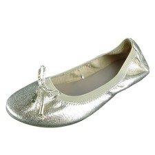 Place Youth Girls Ballet Shoes Size 2 Medium Gold Synthetic Slip On