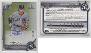 2022 Bowman Chrome Prospect Auto Refractor /499 Benjamin Cowles #CPA-BC Auto