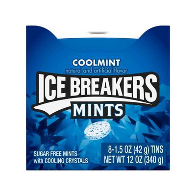 Ice Breakers Mints, Cool Mint, 1.5 Oz, 8-Count
