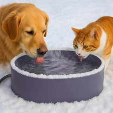 Pet Heated Bowl for Dog,Cat Warming Water Bowl with Chew Resistant Power Cord...