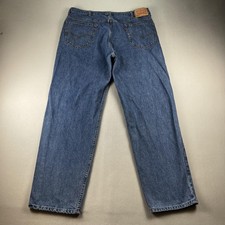 Levis 550 Jeans Mens 40x32 Blue Denim Relaxed Fit Straight Leg Medium Stone Wash