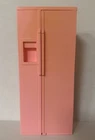 Vintage Barbie Pink Side By Side Refrigerator Plastic Arco Doll Furniture
