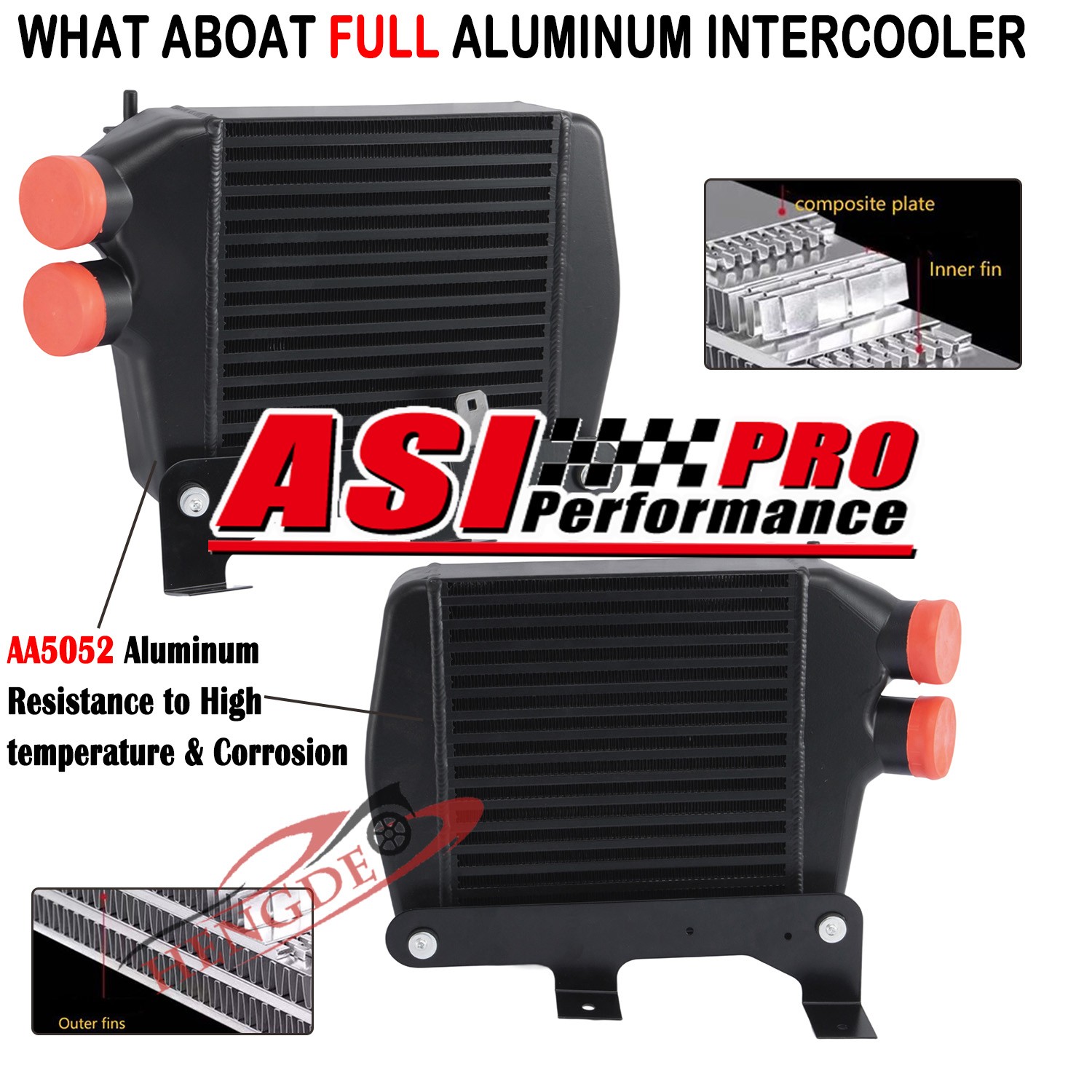 Right+Left Intercooler Fit 2014-2020 2019 Maserati Ghibli Quattroporte Levante