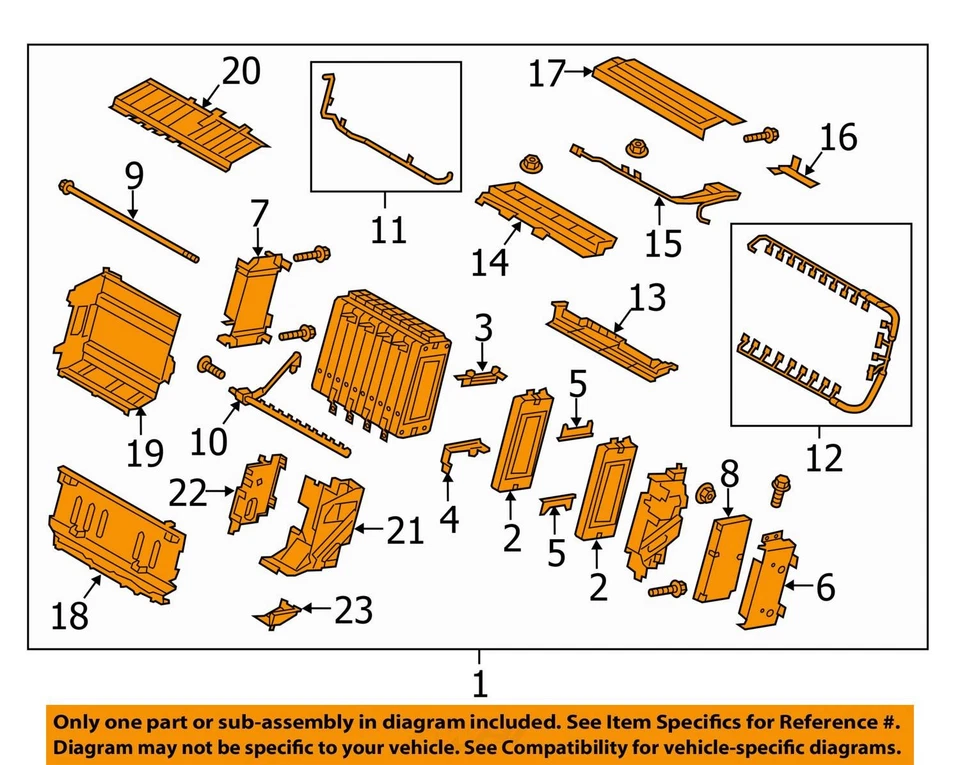 Battery Hybrid Lithium-ion Battery Pack Fits 14-16 INFINITI Q50 978359 - Изображение 3 из 4