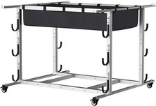 Heavy-Duty Volleyball Equipment Cart 4 Baskets Lockable Wheels Storage