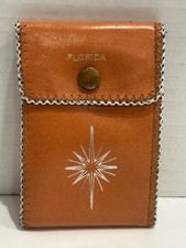 Vintage Genuine Leather Girls Wallet Florida 50 s Pocket or Purse Girls SUZY