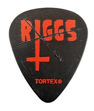 Riggs Tortex Guitar Pick Black Red Devil Graphic Custom Artwork Collectible