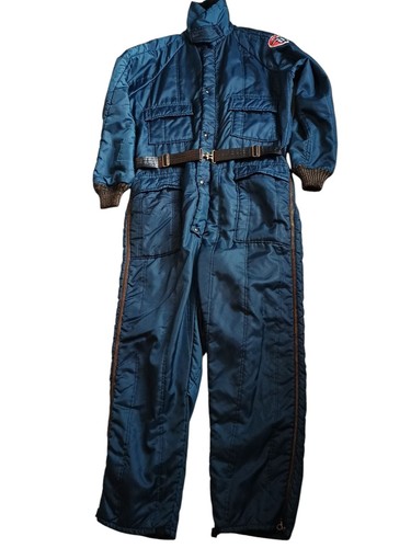 Vintage Walls Blizzard Pruf Lined Insulated Jumpsuit Mens XL Coveralls Blue - Picture 1 of 16