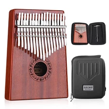 Kalimba 17 Keys Thumb Piano with Waterproof Protective Box Tune Hammer and St...