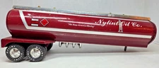 Nylint Oil Company Pressed Steel Semi Tanker Trailer Maroon Gray Vintage