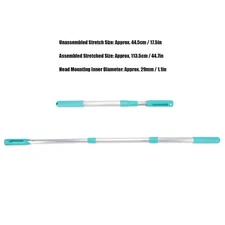 3 Section Telescopic Swimming Pool Pole Detachable Aluminum Swimming