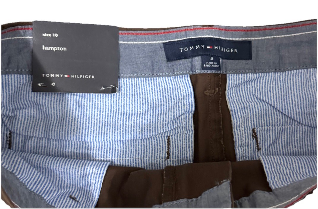 NWT Tommy Hilfiger Pants Women SZ 10 Hampton  Stretch Slim Chino Brown thumbnail 6
