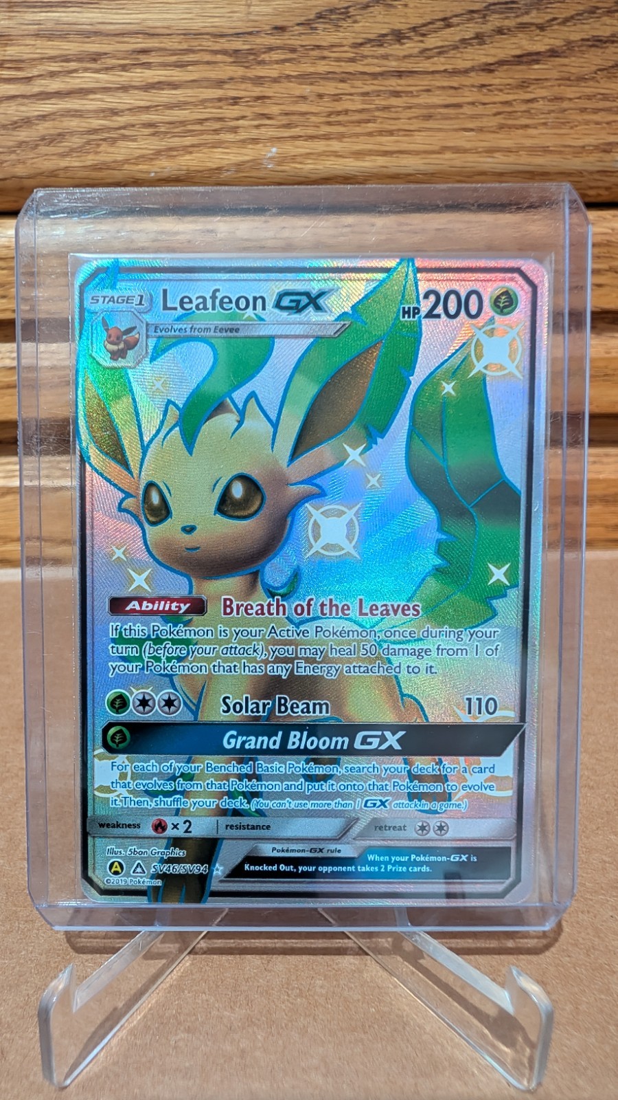 Pokémon TCG: Leafeon GX (SV46/SV94) - Hidden Fates: Shiny Vault Holo - NM