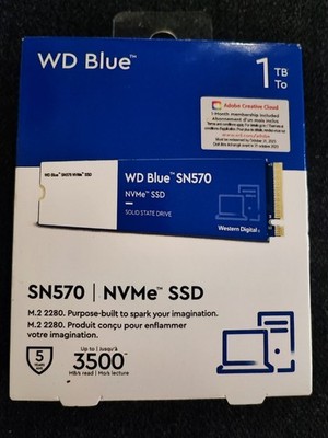 Western Digital NVMe SSD Festplatte 1TB WD Blue SN570 M.2 2280 3500MB/s read