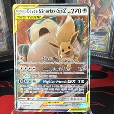 2019 Pokemon Team Up Eevee & Snorlax GX #120/181 Holo Rare on eBay