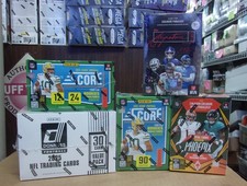 2025 DONRUSS CELLO + SCORE RETAIL + TOPPS SIG + PHOENIX + SCORE FOOTBALL BLASTER