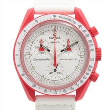 Omega x swatch Speedmaster missioni Toe Mars SO33R100 CE CE CE x nylon QZ bianco dia