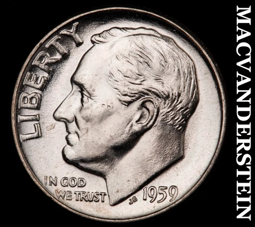 1959 Silver Roosevelt Dime - Choice Gem Brilliant Unc  Lustrous  #i5230