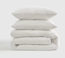 NWOT Quince King Cal King Duvet 2 Shams White Cotton