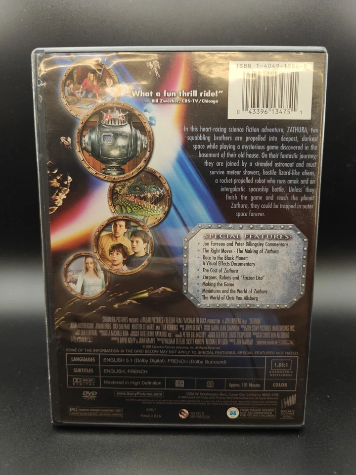 Zathura DVD Widescreen 2005 (Kristen Stewart, Josh Hutcherson, Dax Shepard) - Image 2 of 3