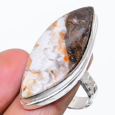 Rainbow Moonstone Gemstone Handmade 925 Sterling Silver Jewelry Ring Size 9 h255