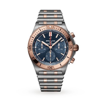 Breitling Chronomat B01 42mm Stainless Steel 18K Rose Gold Watch UB0134101C1U1