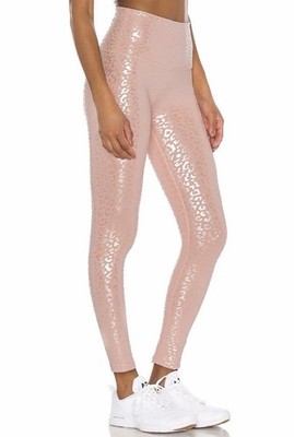 Beyond Yoga Shiny Leopard Holo Mid Rise Midi Legging Light Rose Size Medium
