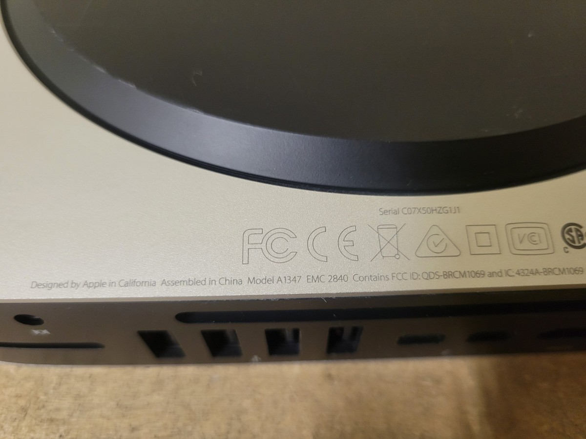 Lot of 4 Apple A1347 Mac Mini Late 2014 i5 16gb RAM 1.12TB Fusion