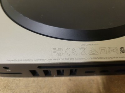 Lot of 4 Apple A1347 Mac Mini Late 2014 i5 16gb RAM 1.12TB Fusion