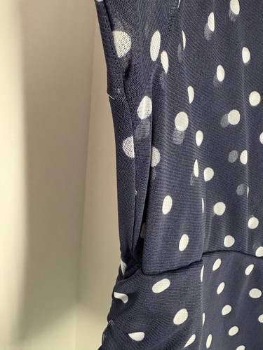 Women’s INC International Concepts Polka Dot Wrap Style Sheer-Lined Top- Large - Picture 13 of 19