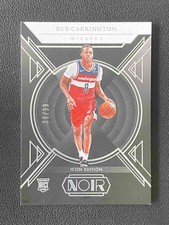 Bub Carrington 2024-25 Panini Noir Rookie Icon Edition 38/99 RC #182