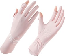 Women  S Summer UV Sun Protection Driving Gloves Non-Slip Touchscreen Sunblock Gl