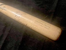 Cristian Pache Game Used Autographed Baseball Bat DBacks w/ JSA COA