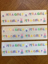 Vintage Mrs. Grossman's Stickers Its A Girl Baby 3 Double Sheets 1993, 1990s