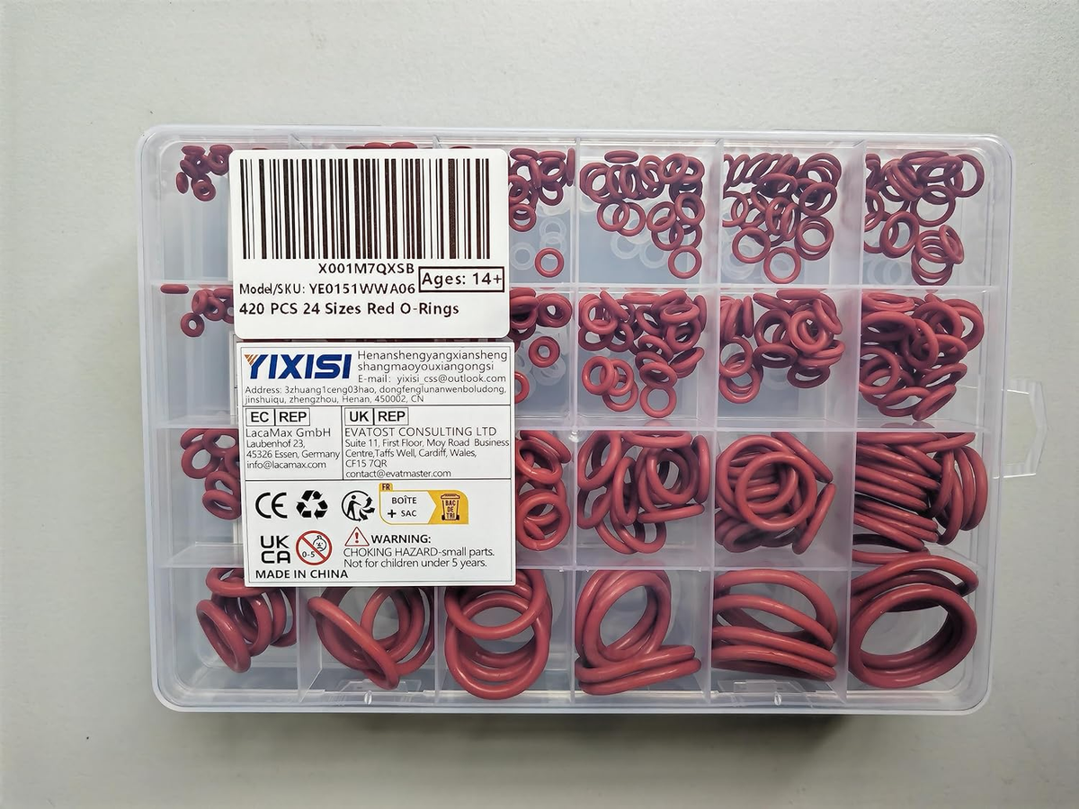 Kit O-Ring In Silicone 385 Pezzi 24 Misure - Guarnizioni Per Idraulica E Meccanica - Foto 6