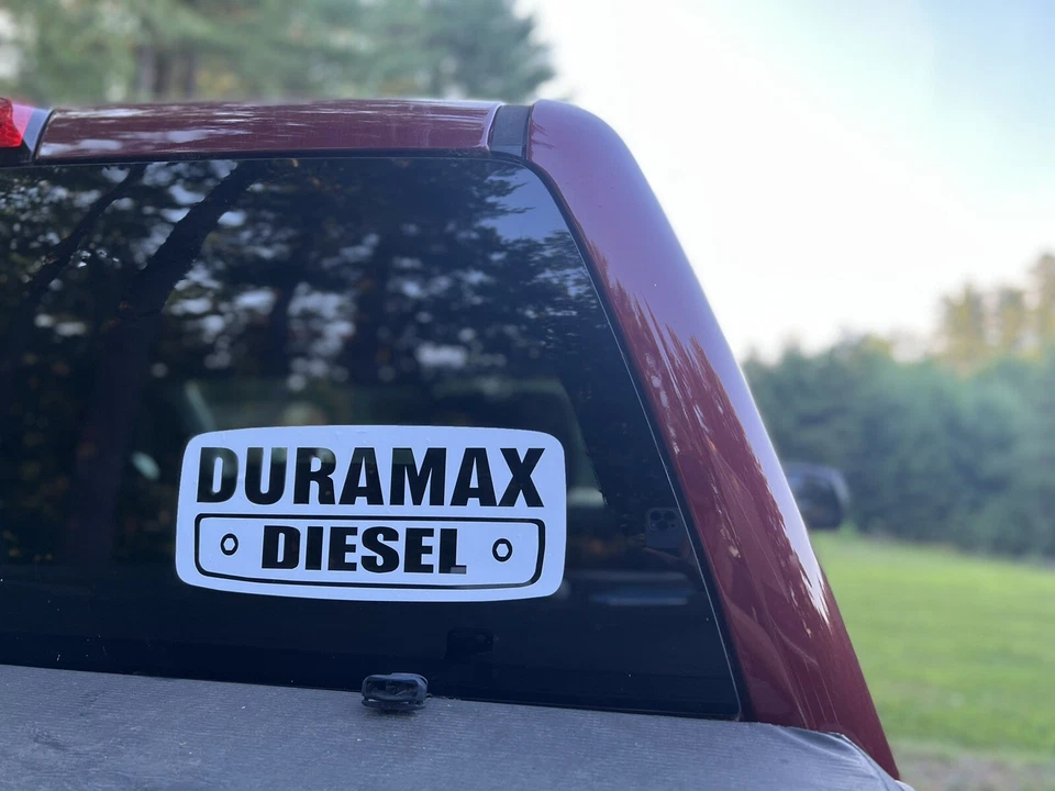 Duramax Diesel 12” Blanco Calcomanía Adhesiva Camión 4x4 Logotipo Transporte Elevado Foto 3 de 4