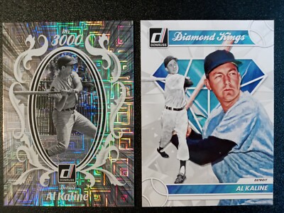 (2) 2023 Panini Donruss Silver Vector Mr. 3000 Al Kaline # M3K-18,17 Tigers