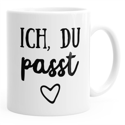 Kaffee-Tasse Ich du passt Geschenk Liebe Valentinstag Freund Freundin MoonWorks 
