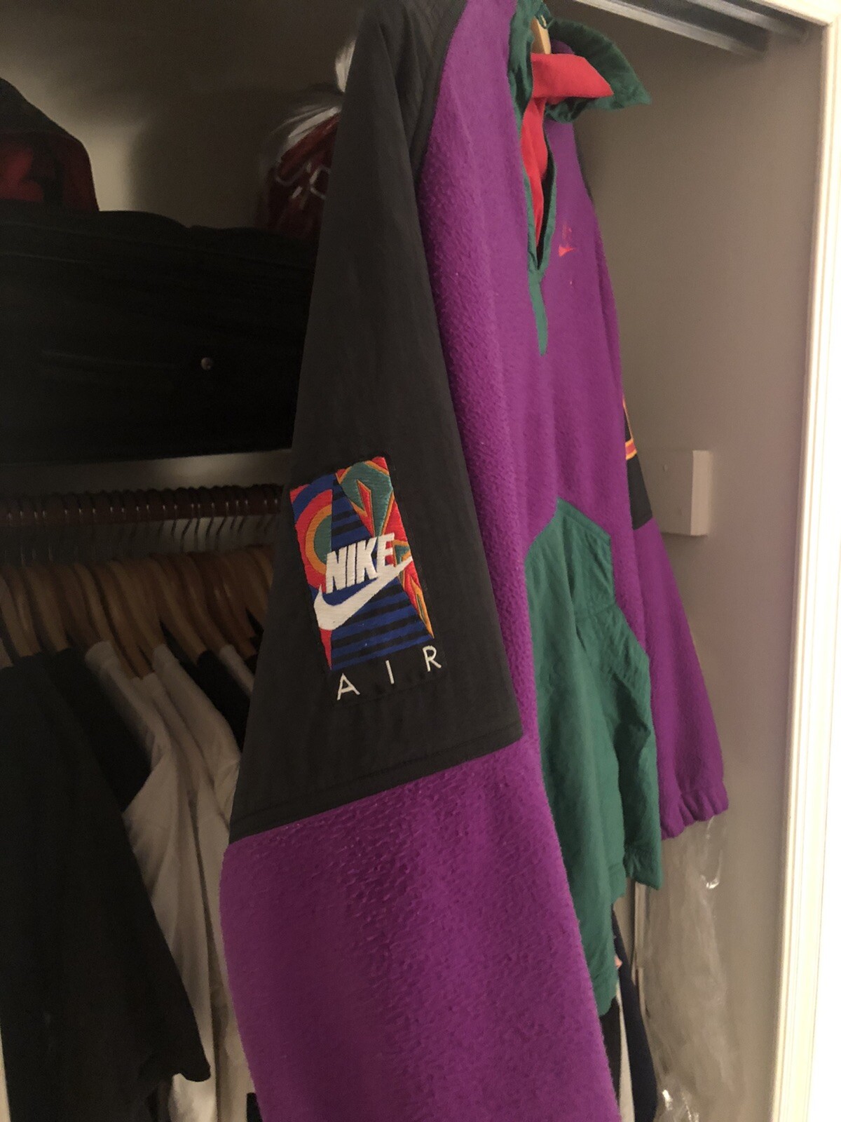 Men's Nike Vintage Fleece Jacket Size S USA Made 90s Very Rare!!! image 2