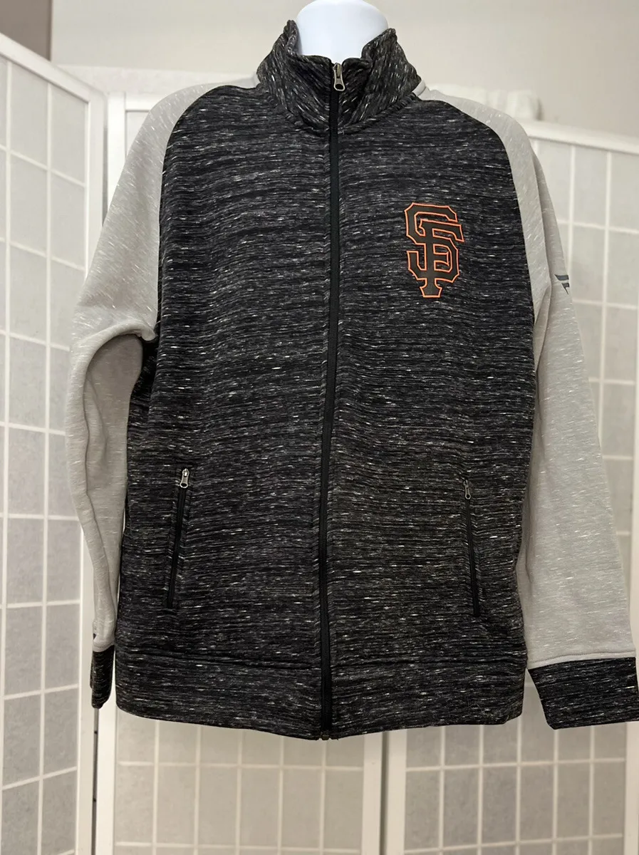 FANATICS Mens MLB San Francisco Giants Full Zip Fleece Jacket Gray Black  Size XL